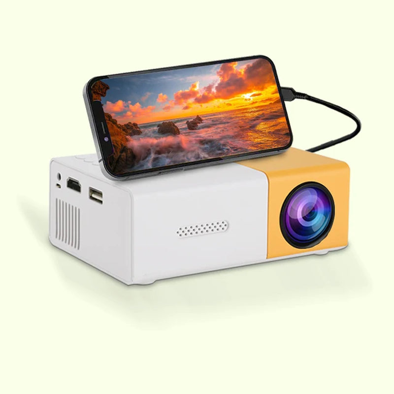 YG300 New Year, Birthday Gifts, Mobile Phone with the Screen Mini Projector, Bedroom, Living Room, Home Theater HD Projector