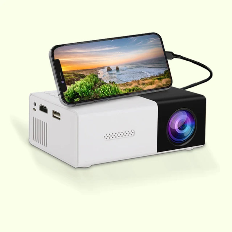 YG300 New Year, Birthday Gifts, Mobile Phone with the Screen Mini Projector, Bedroom, Living Room, Home Theater HD Projector