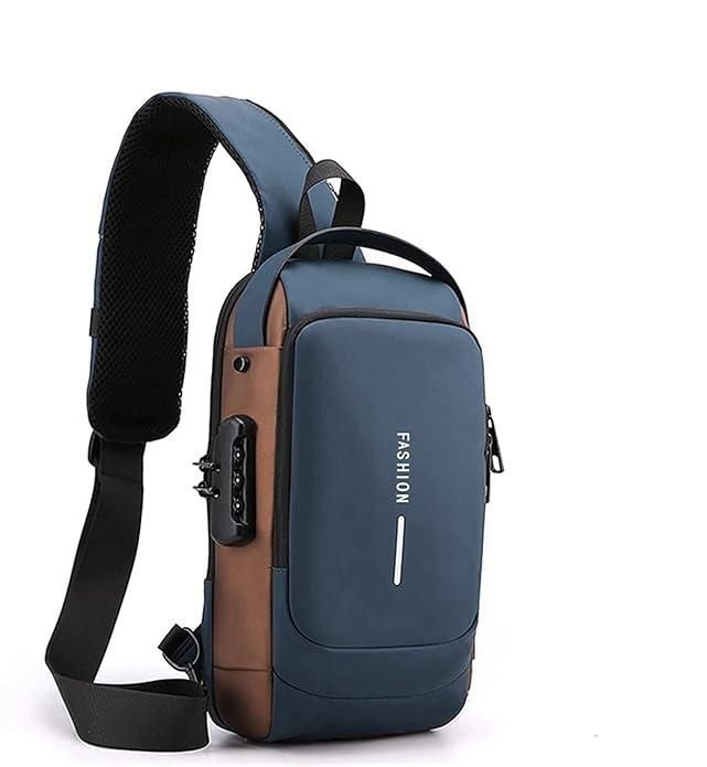 Men Anti Theft Chest Bag Shoulder Bags USB Charging Crossbody Package School Short Trip Messengers Bags Men's Oxford Sling Pack