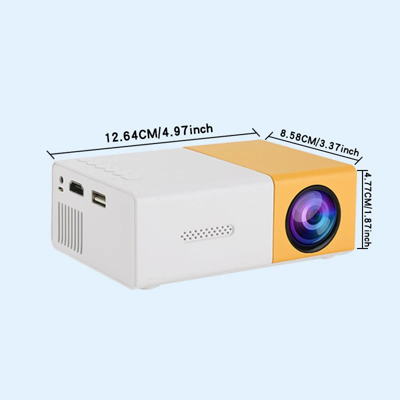 YG300 New Year, Birthday Gifts, Mobile Phone with the Screen Mini Projector, Bedroom, Living Room, Home Theater HD Projector